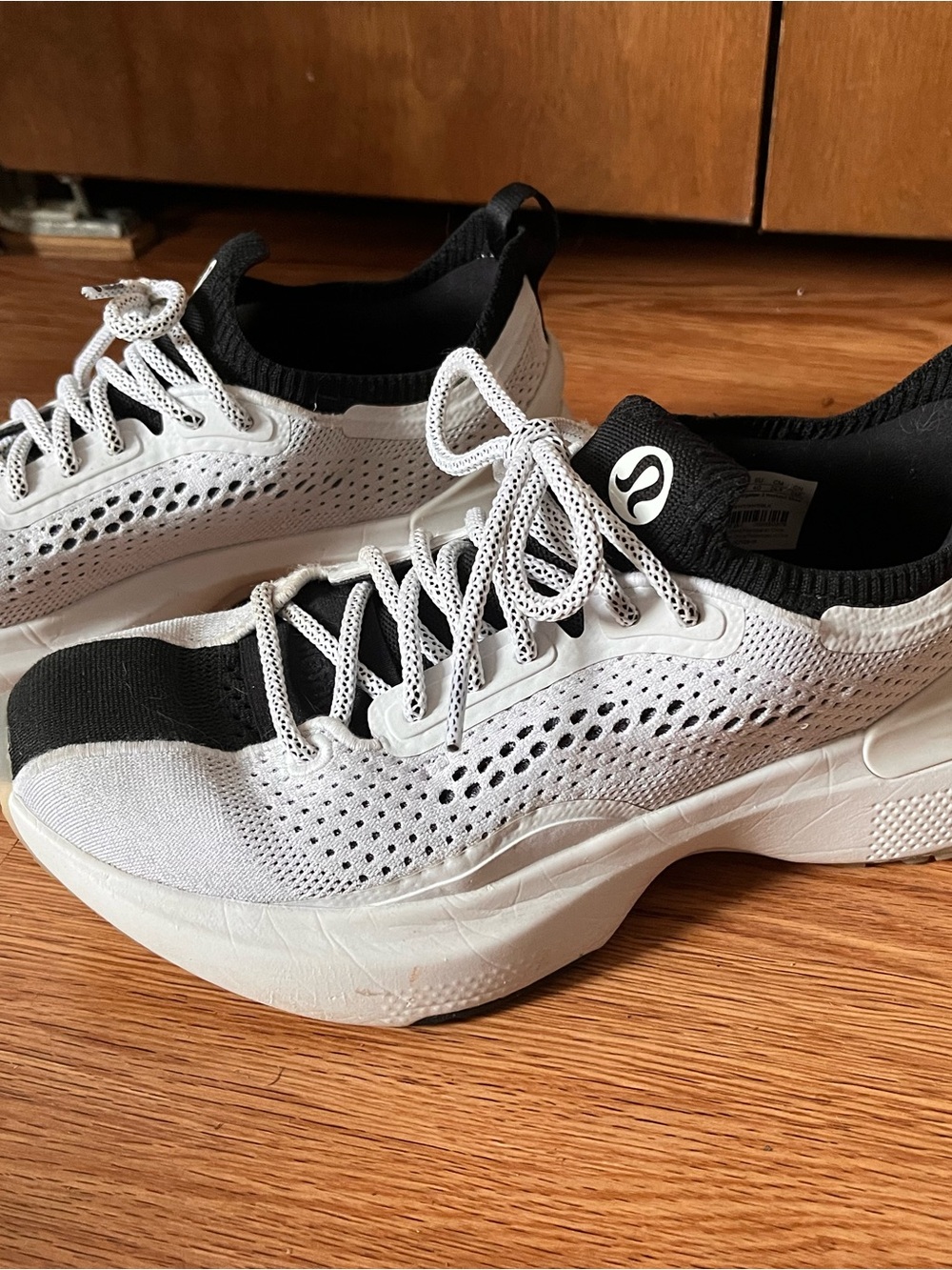 lululemon athletica Women’s White & Black Athletic Running Shoes